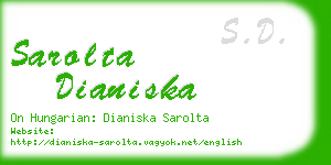 sarolta dianiska business card